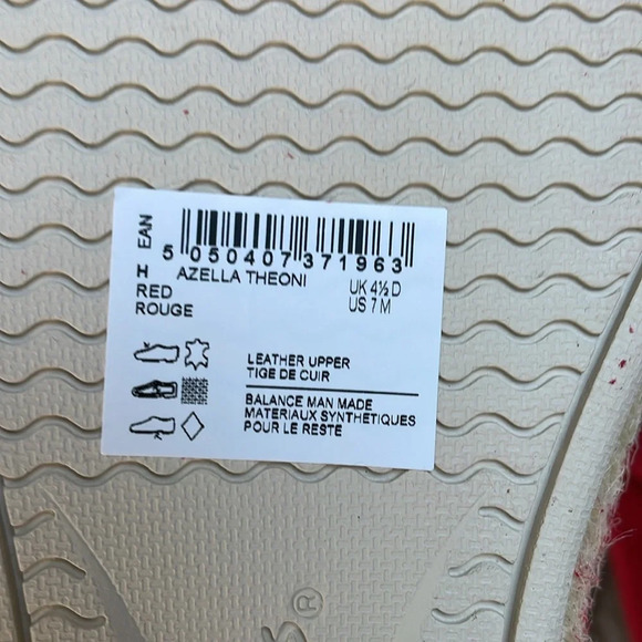 NIB Clarks red suede leather espadrilles sz 7. Azella Theoni Soft cushion soles. - Picture 6 of 10